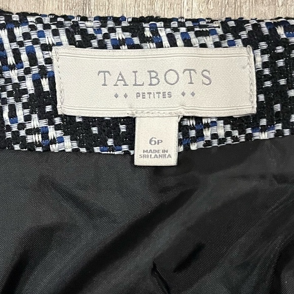 Talbots black and white houndstooth skirt 6P - Picture 3 of 7